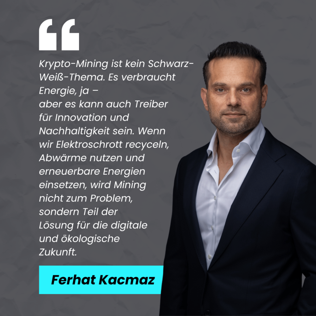 Bitcoin-Mining und das grüne Dilemma: Energie, Elektroschrott und Ethik 1 Stromverbrauch Krypto Mining - Ferhat Kacmaz