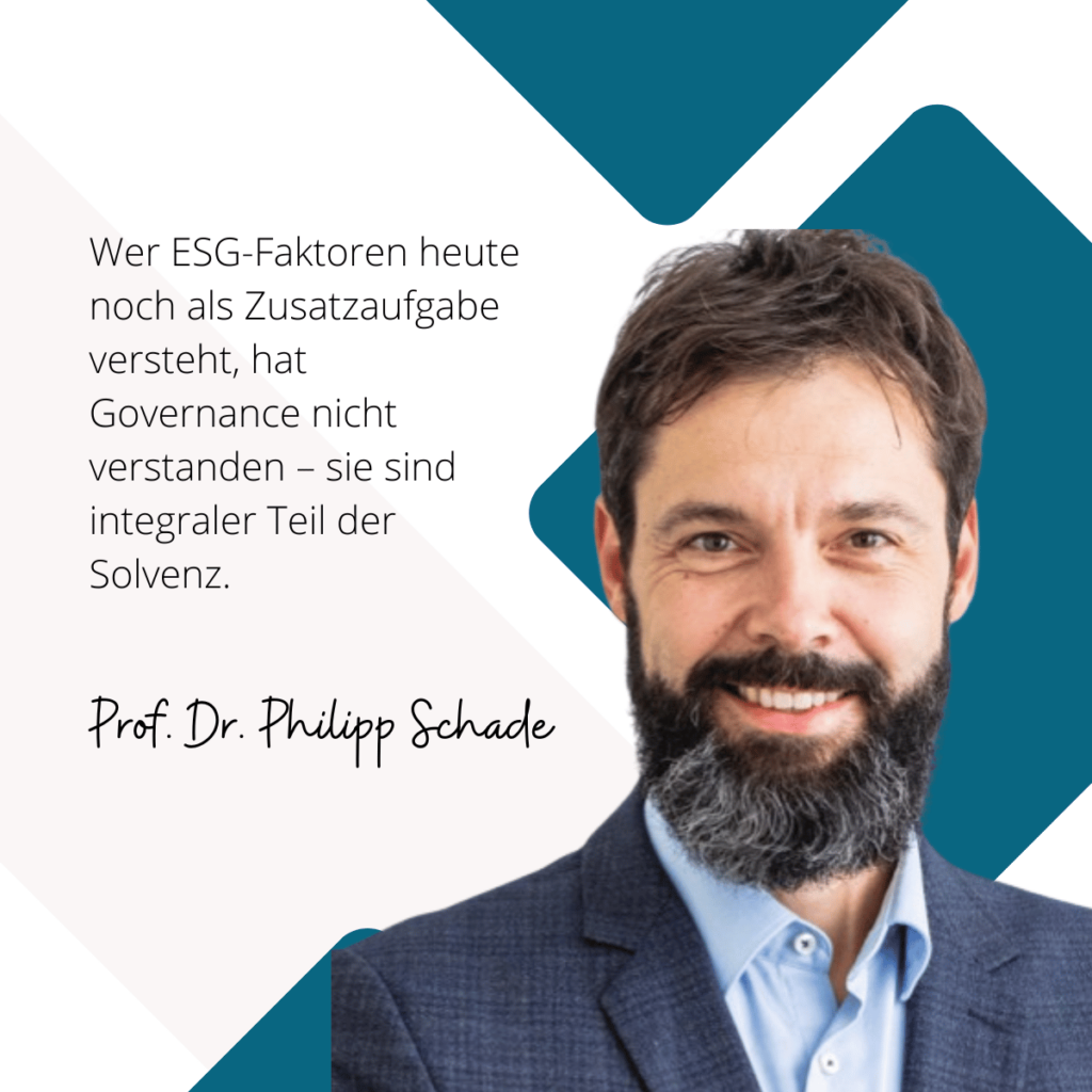 Aktualisierte BaFin-MaGo: Neue Richtung für Versicherer 2 ESG Faktoren bei Versicherungen - Prof. Dr. Philipp Schade