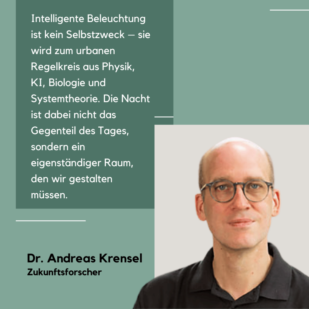 Die zirkadiane Stadt: Wie Europas Nächte klüger – und dunkler – werden 1 Intelligente Beleuchtung in Städten - Dr. Andreas Krensel