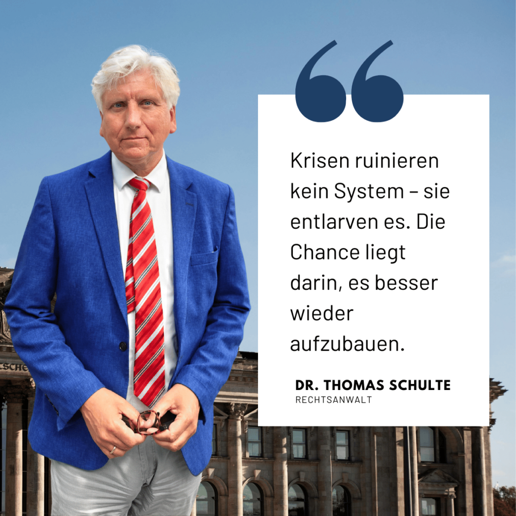 Neustart nach der Krise – Chancen für Versicherer und Versicherte im Schatten der FWU-Pleite 1 Krise Lebensversicherung - Dr. Thomas Schulte