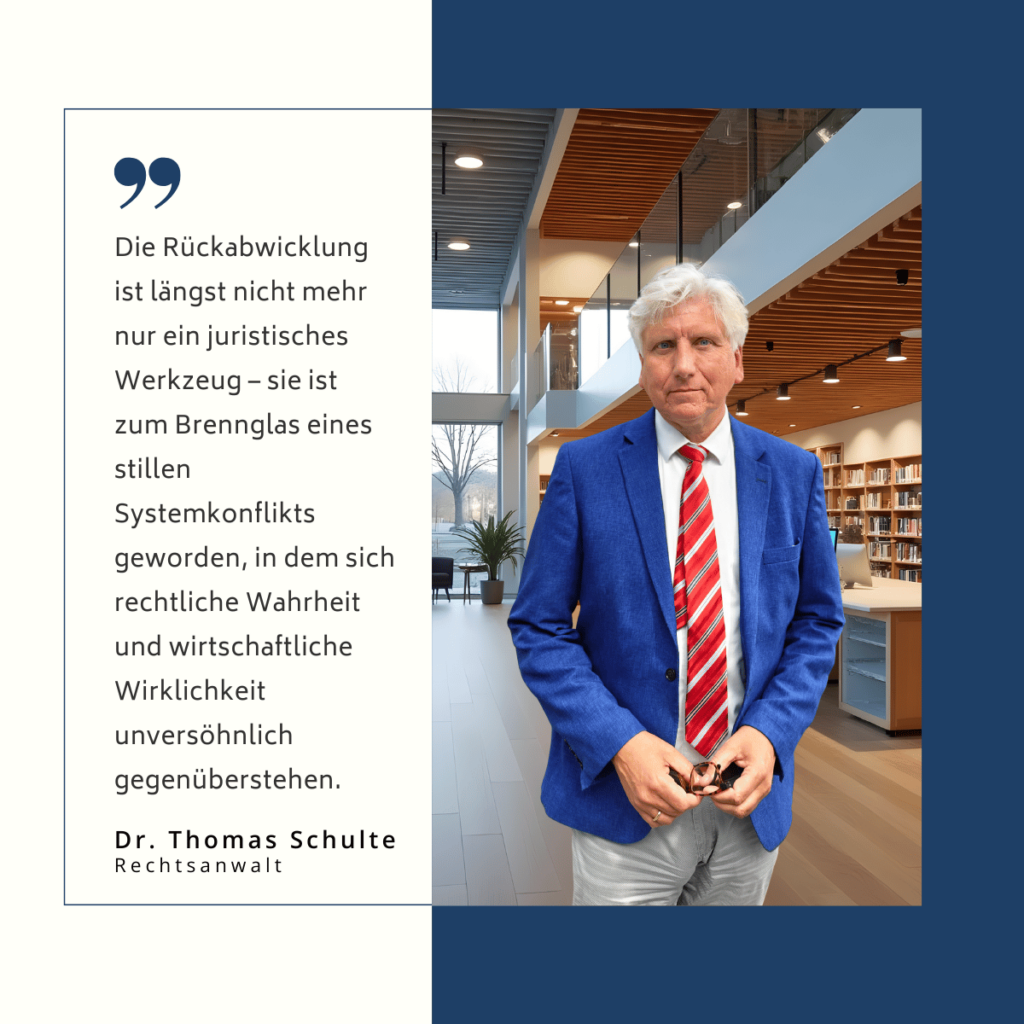 Rückabwicklung Lebensversicherung juristisch - Thomas Schulte